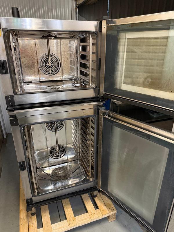 Unox XEVC-1011-EPLM + XEVC-0511-EPLM ChefTop 10+6 Tray Stacked Electric Combi Oven
