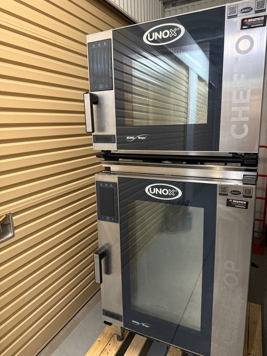 Unox XEVC-1011-EPLM + XEVC-0511-EPLM ChefTop 10+6 Tray Stacked Electric Combi Oven